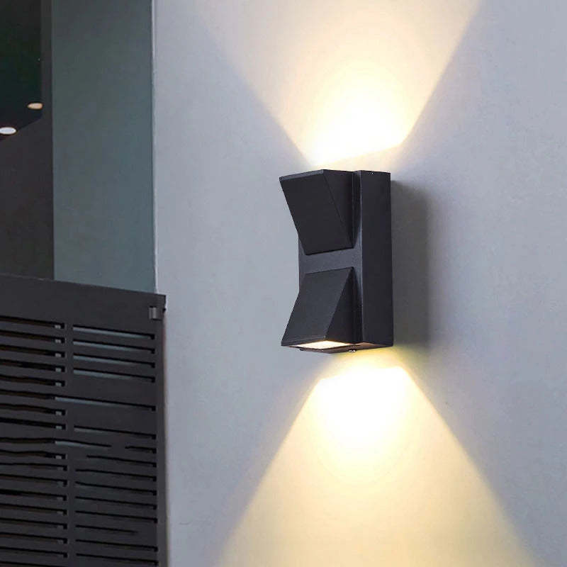 Vexto Modern Black Metal LED Outdoor Wall Lamp - Neutral Decor