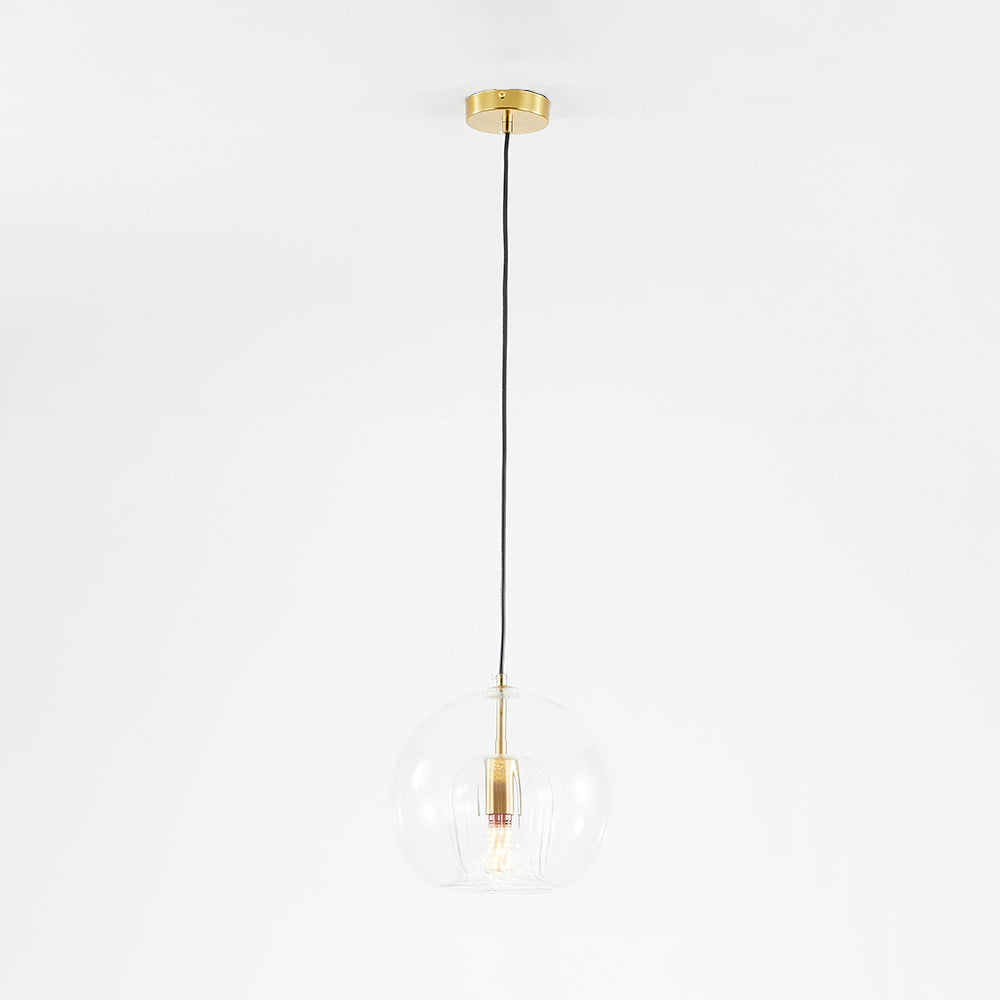 June Glass Globe Pendant Light Clear &Amber - Neutral Decor
