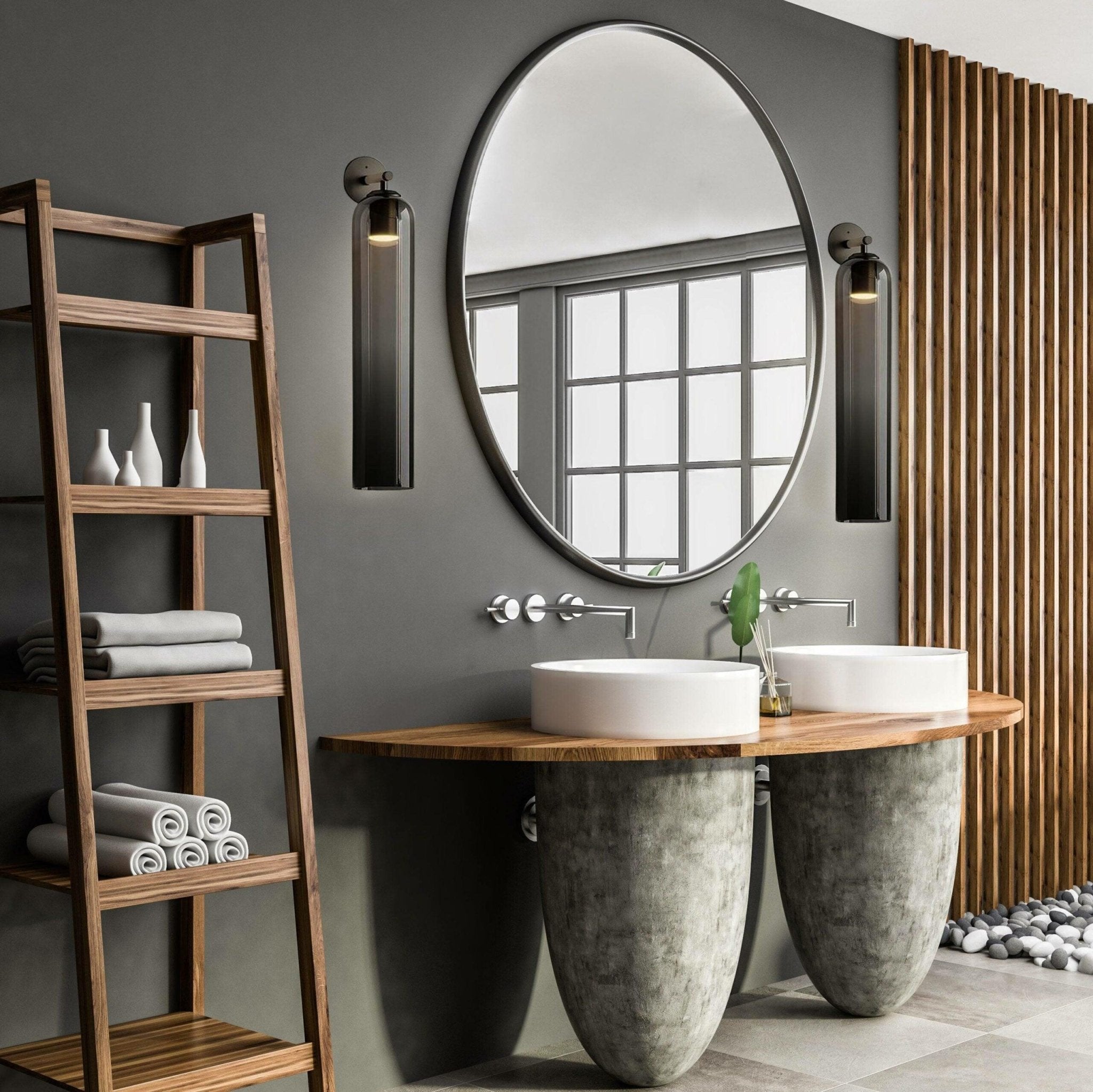 June Glass Indoor Wall Lamp Cylindrical - Neutral Decor