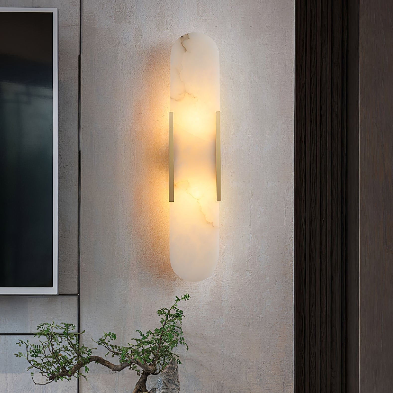 Veo Luxury Alabaster Wall Lamp - Neutral Decor