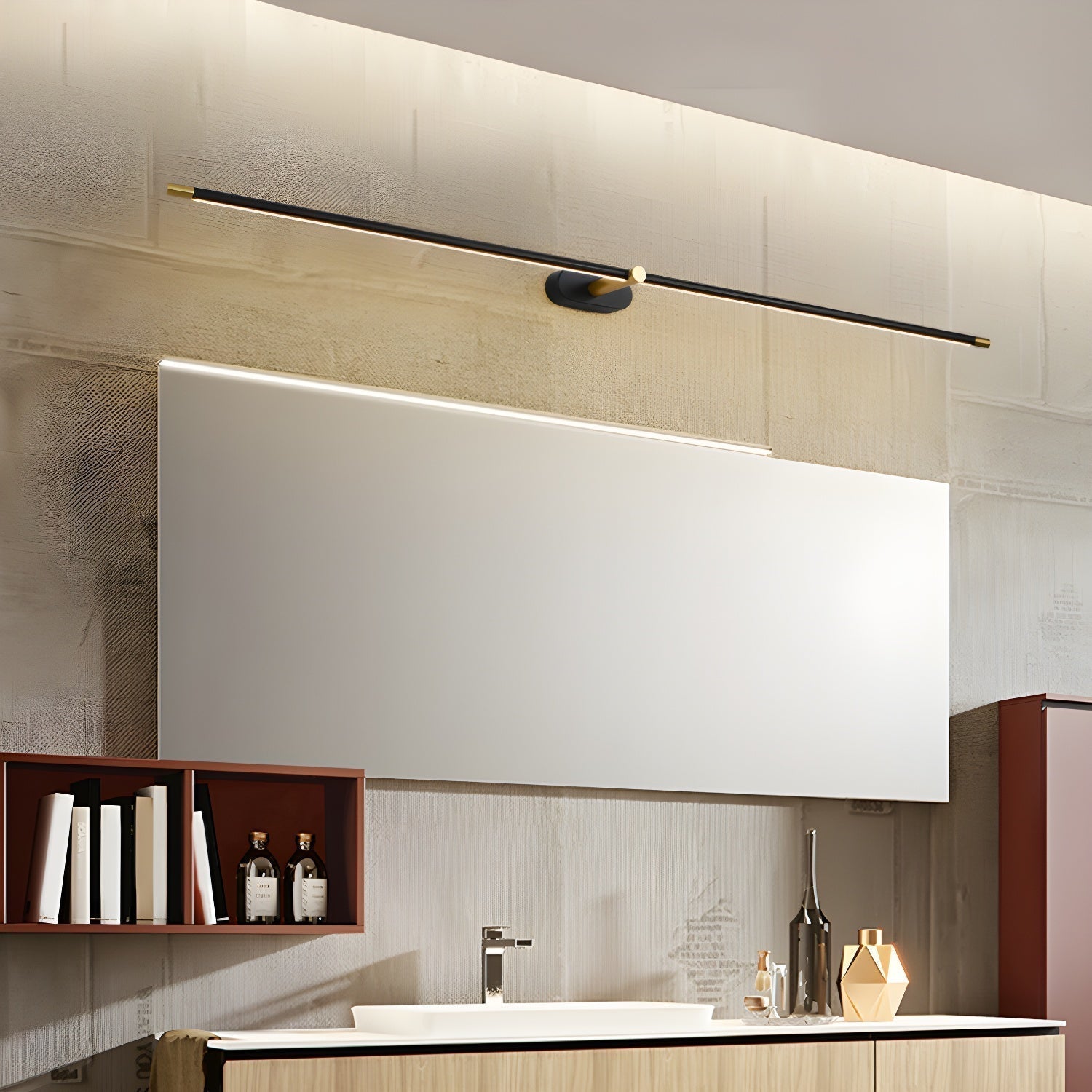 Flano Minimalist Linear Rechargeable Wall Lamp - Neutral Decor