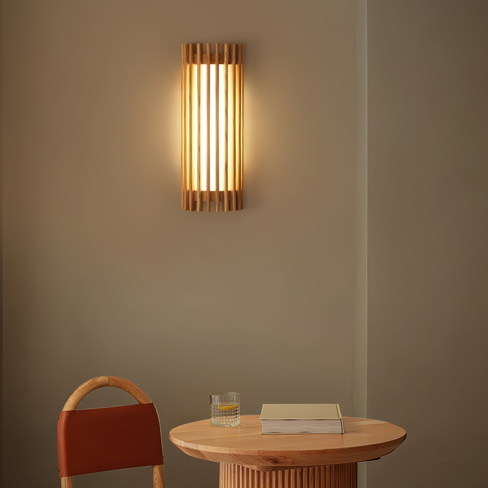 Neyra Walnut Indoor Wall Lamp - Neutral Decor