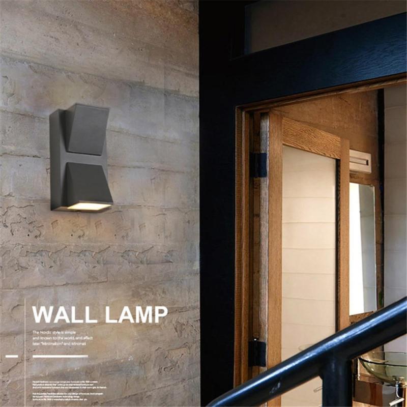 Vexto Modern Black Metal LED Outdoor Wall Lamp - Neutral Decor