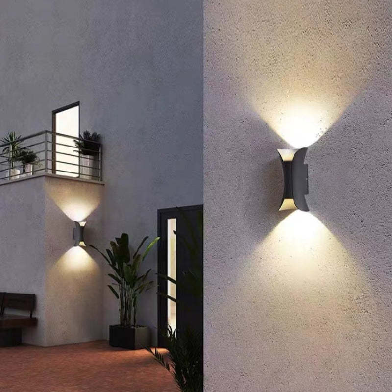 Noxel Curved Outdoor Wall Mounted Led Lamp - Neutral Decor