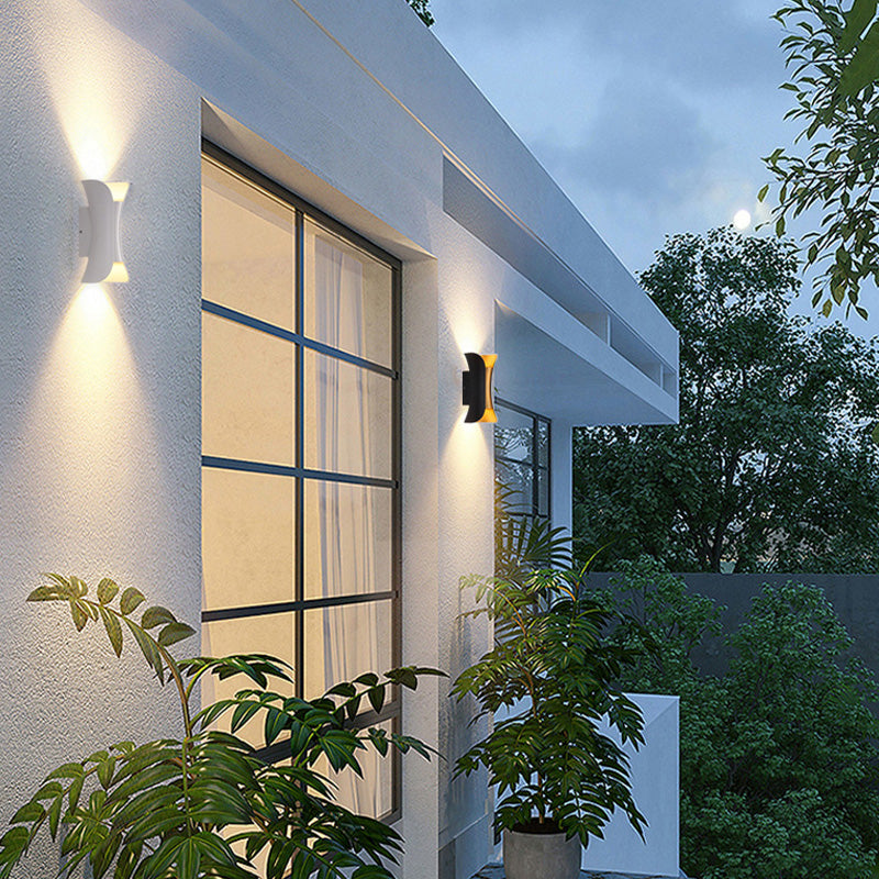 Noxel Curved Outdoor Wall Mounted Led Lamp - Neutral Decor
