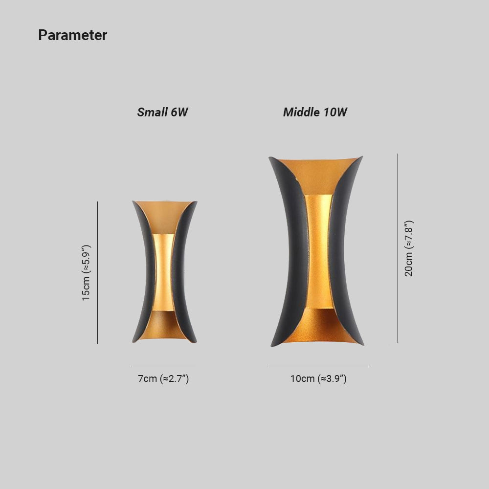 Noxel Curved Outdoor Wall Mounted Led Lamp - Neutral Decor