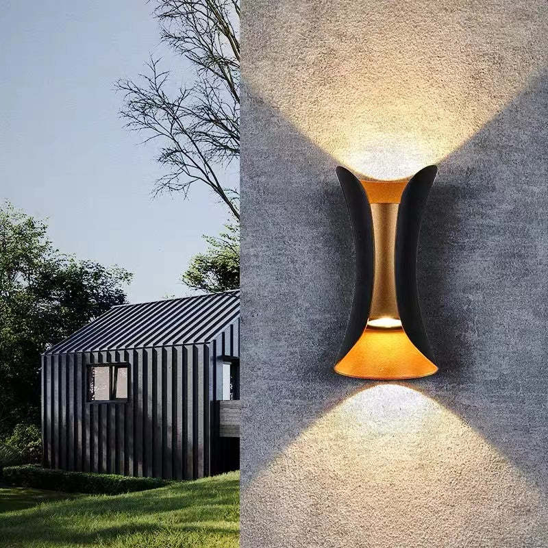 Noxel Curved Outdoor Wall Mounted Led Lamp - Neutral Decor