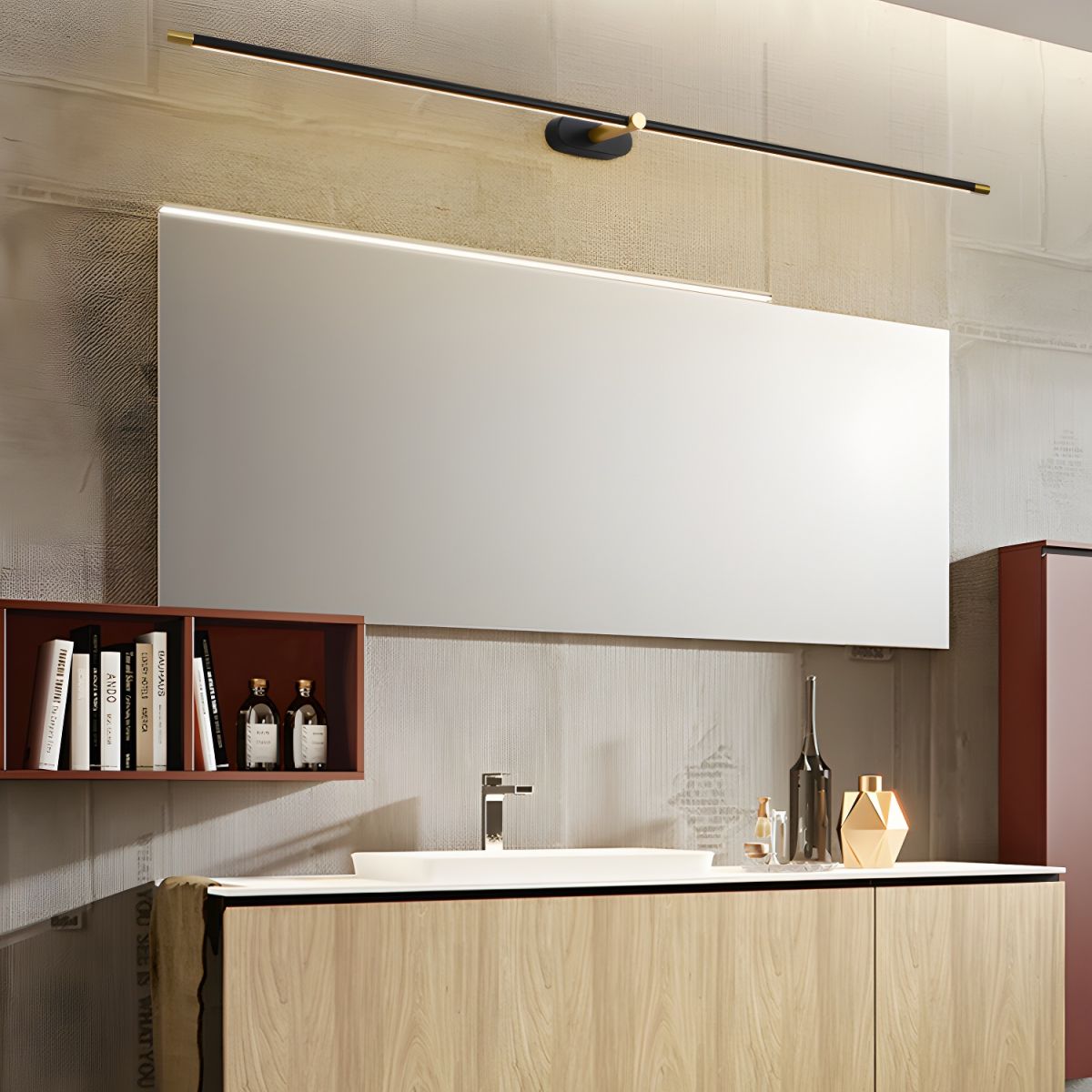 Flano Minimalist Linear Rechargeable Wall Lamp - Neutral Decor