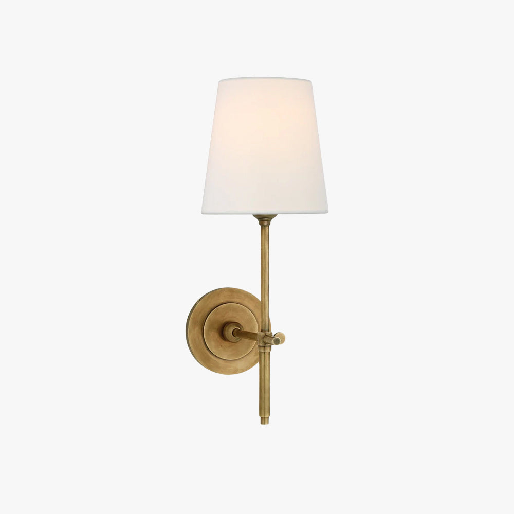 Theodore Wall Lamp Brass Fabric - Neutral Decor