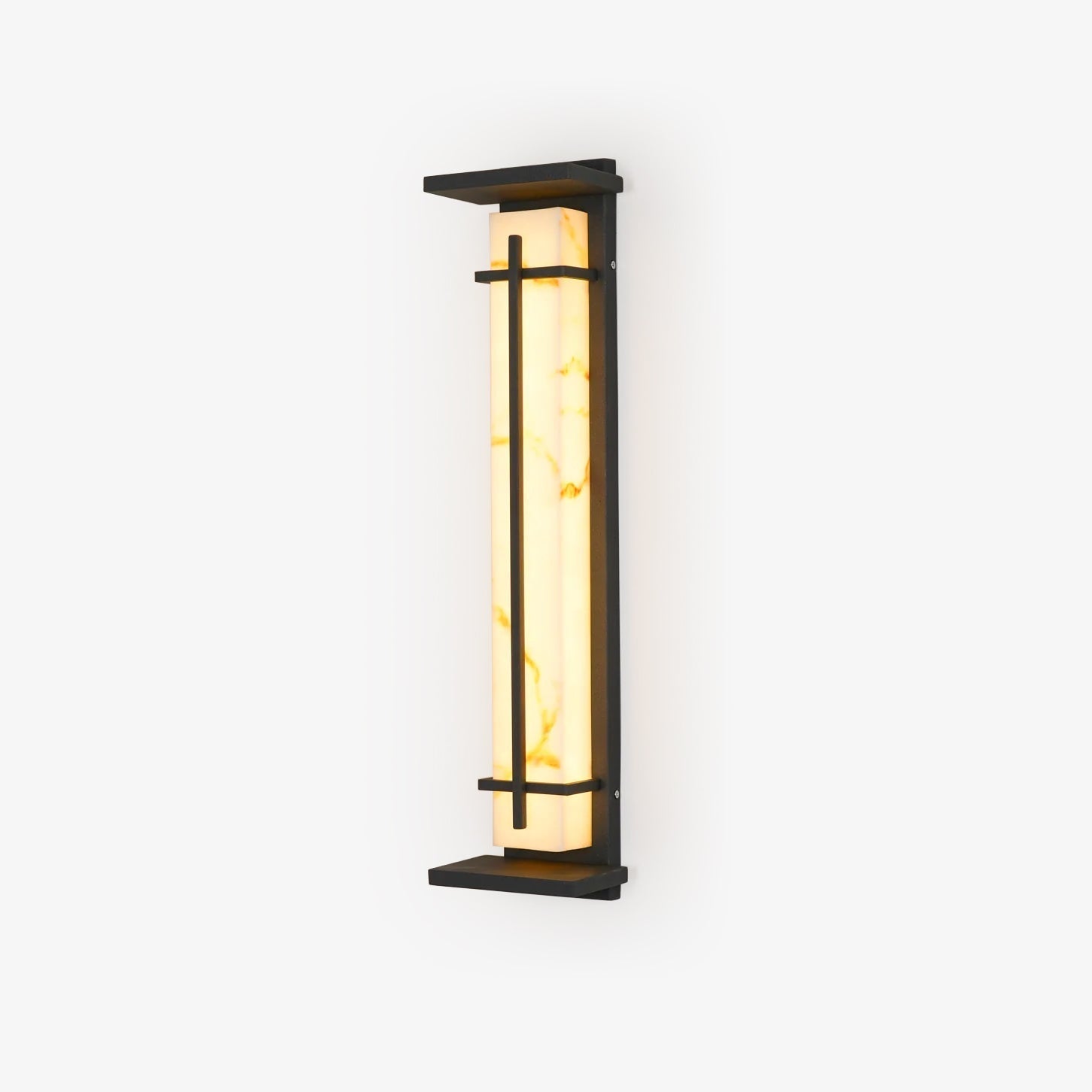 Ray Square Outdoor Wall Light Imitation Alabaster Waterproof - Neutral Decor