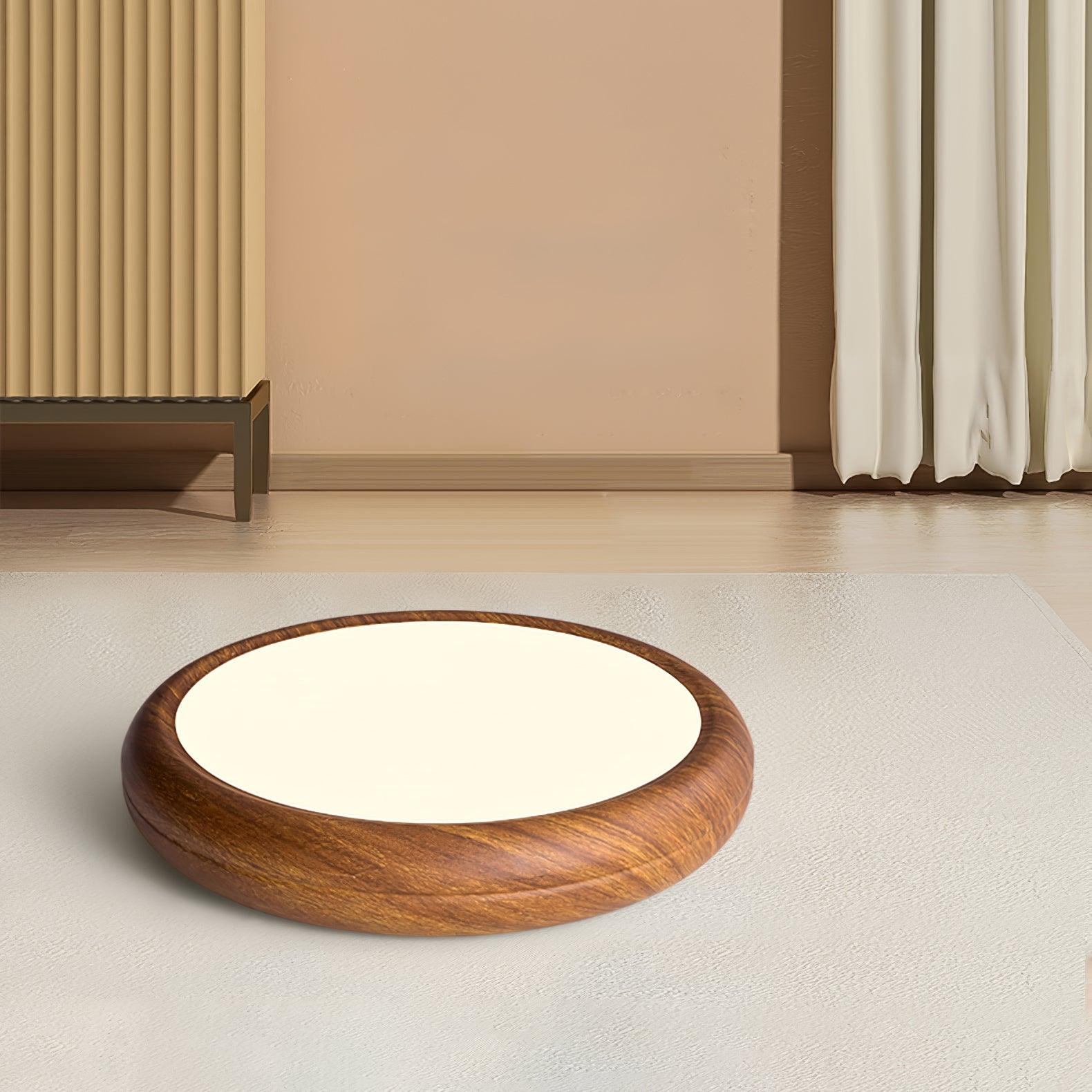 Grena Wood Grain Round Ceiling Light - Neutral Decor