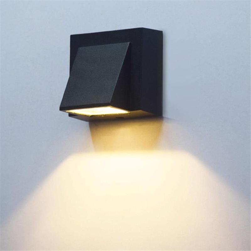 Vexto Modern Black Metal LED Outdoor Wall Lamp - Neutral Decor